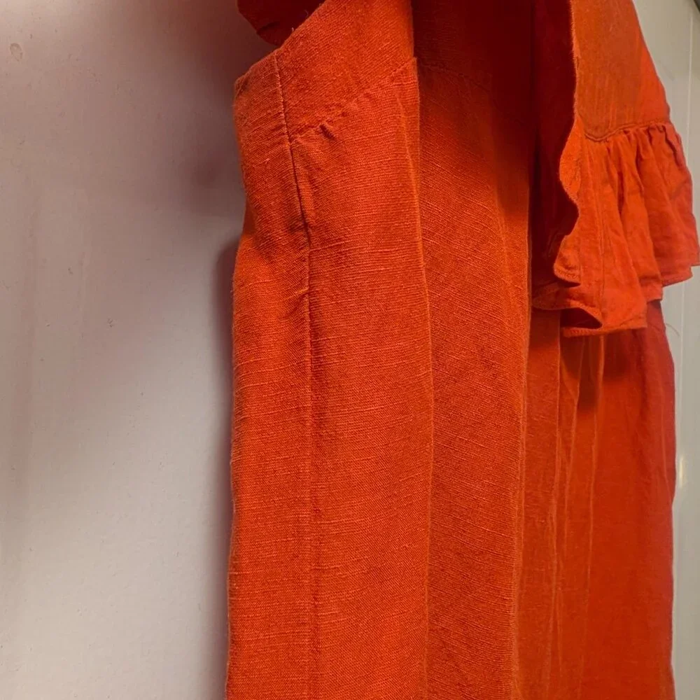 Orange Ruffle Top - Picture 3 of 7